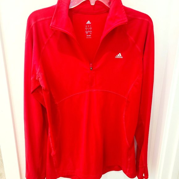 Adidas long sleeved pink athletic shirt...size large - Picture 1 of 4